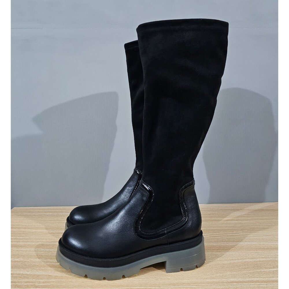 Aquatalia Drew Tall Boot Knee High Combat Naplak Suede Leather Weatherproof 7.5 - Picture 15 of 15